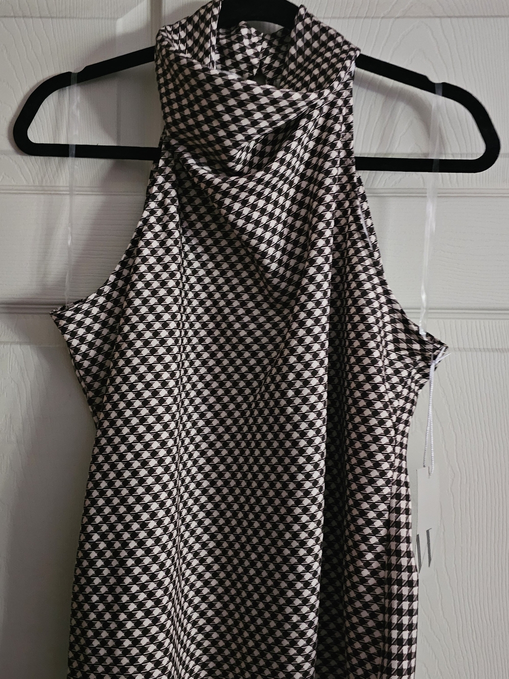 Worthington Black and Cream Geometric Print Dress
